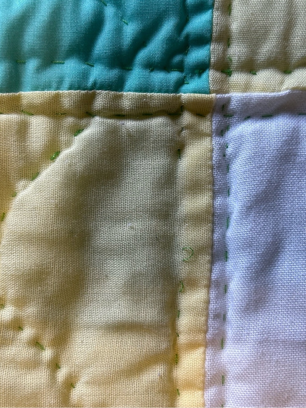 Vintage Handmade Sunbonnet Sue Quilt Blanket 55x39 Cottagecore - Picture 13 of 14